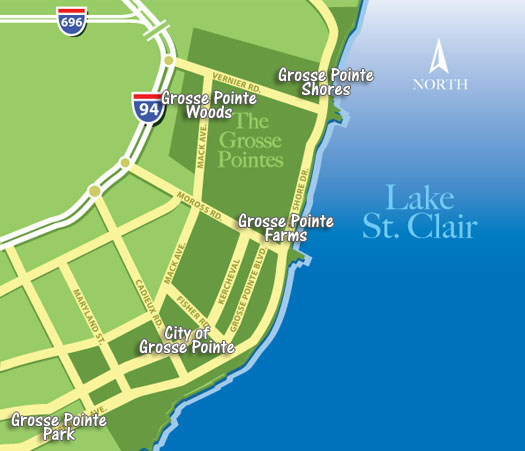 grosse pointe yacht club harbor map