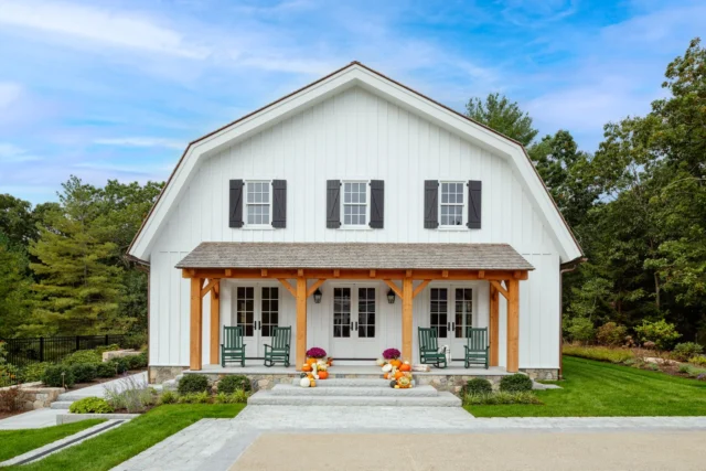 In Hingham, Massachusetts, this sports barn clad in traditional board-and-batten siding appears as though it might have been an original outbuilding on the property. One look inside confirms it's all new construction with a program for friendly family competition.

Architecture: @patrickahearnarchitect
Builder: @colcloughconstruction
Landscape: @seanpapichlandscape
Photo Credit: @gregpremru
