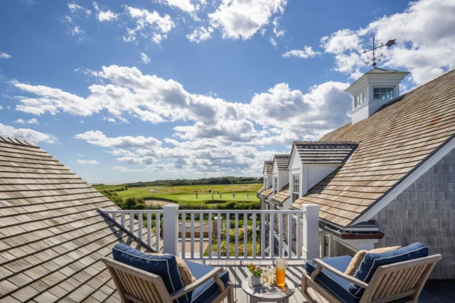 Fore! The viewing platform atop second floor decking in this sensitively renovated and expanded Newport residence offers views of the Newport Country Club just beyond. See more of this project and a dozen others in Patrick's next book DRIVEN: The Road to Iconic Design. See the link in our bio to preorder.