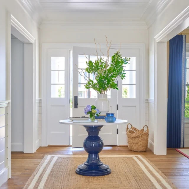 A gracious foyer in Osterville, where open doors welcome fresh air and sunlight across warm wood floors, crisp architectural lines, thoughtful millwork, and a refined coastal ease that feels both timeless and inviting.

Architecture: @patrickahearnarchitect⁠
Interior Design: @Trellishomedesign⁠
Builder: @ejjaxtimerbuilderinc⁠
Styling: @karinlidbeck
Photo Credit: @janebeilesphoto⁠